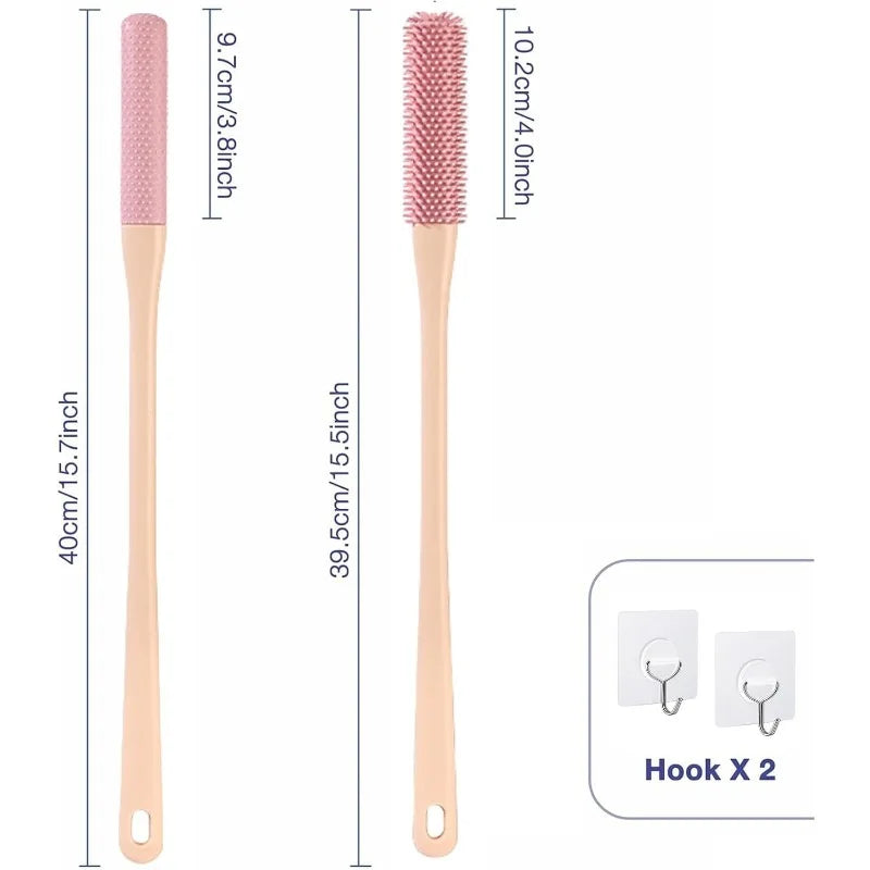 Silicone Toe Cleaning Brushes With Long Handle For Foot Care