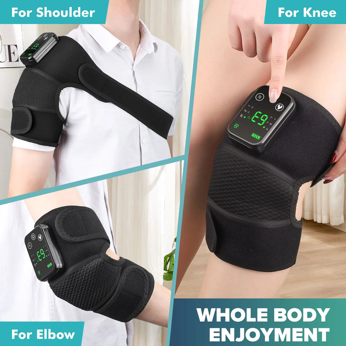 Hailicare Cordless Thermal Knee Shoulder Vibration Heated Massager