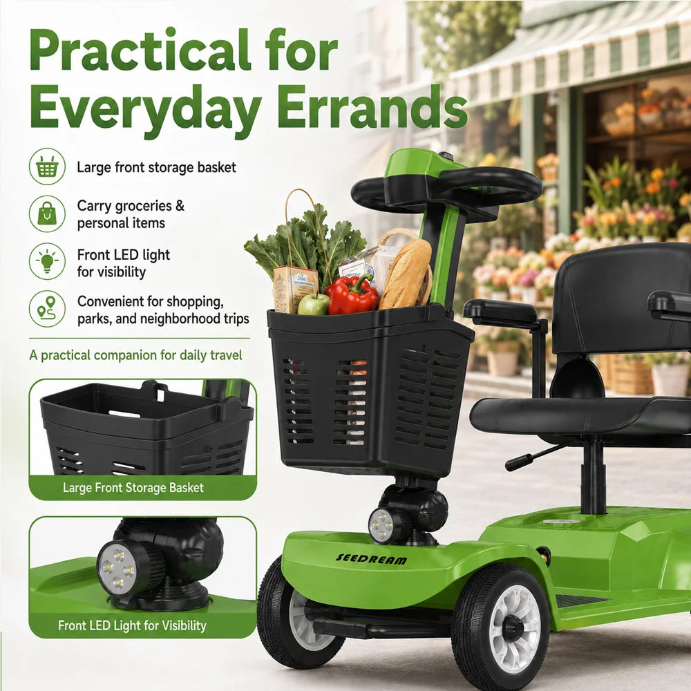 Electric Mobility Scooter For Seniors With Comfortable Seat