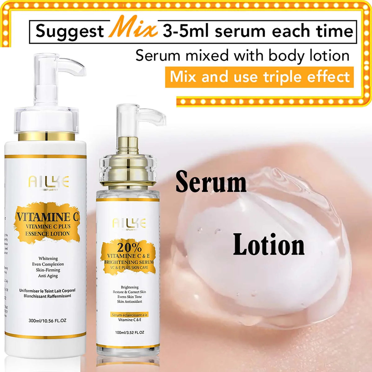 AILKE Vitamin C Body Cream Hydrates Skin And Reduces Spots