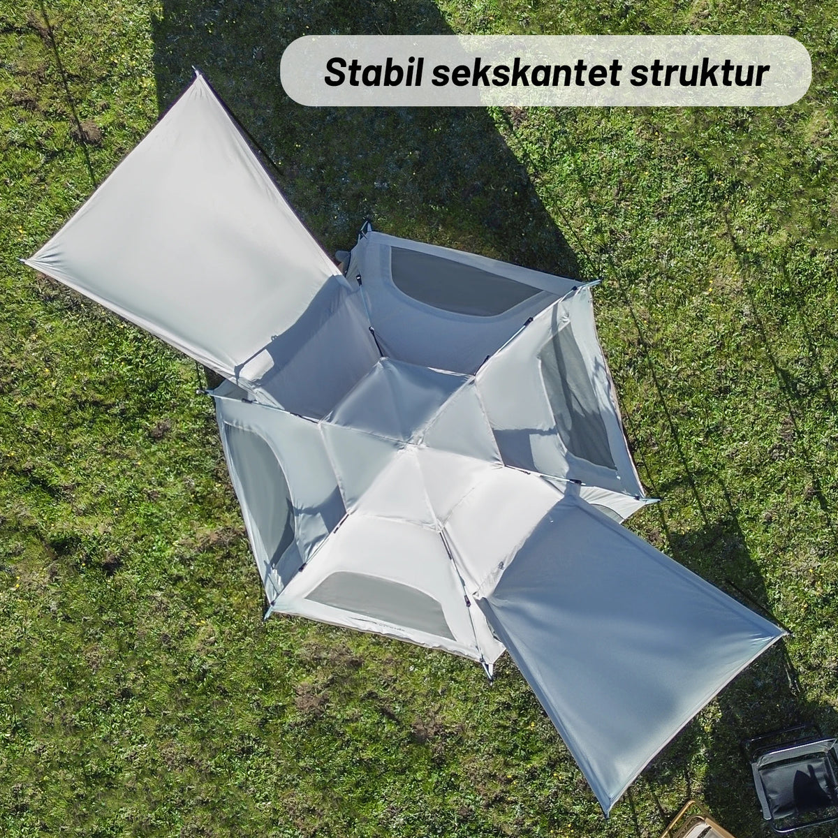 Pakicetus Automatic Hexagonal Camping Tent With Ventilated Mesh Walls