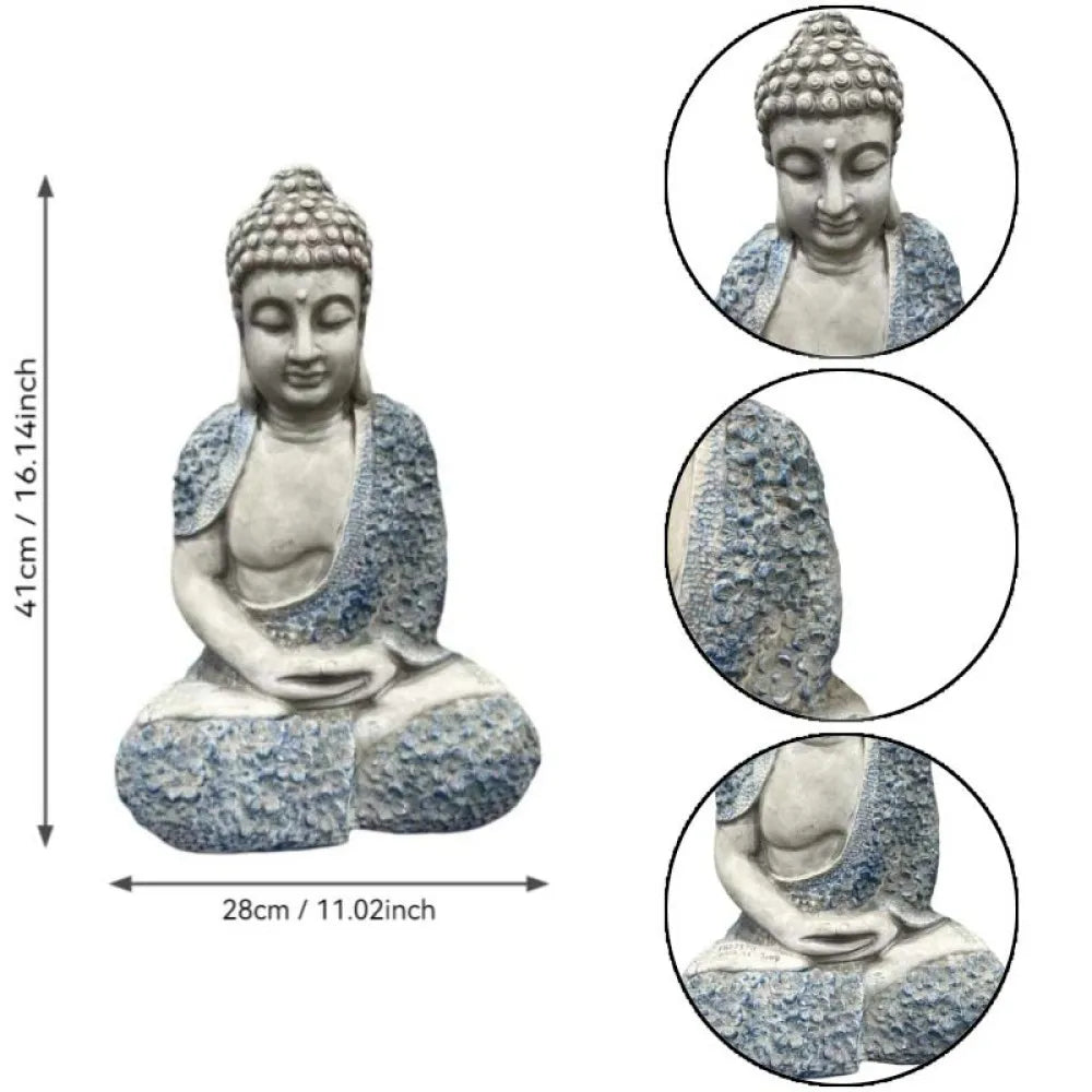 Outdoor Resin Meditating Buddha Statue Zen Garden Home Decor Ornament