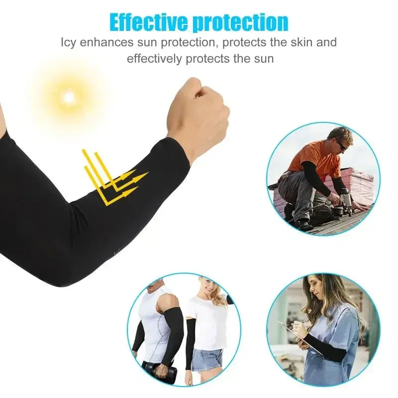 Sun Protection Cooling Arm Sleeves For Cycling And Outdoor Sports