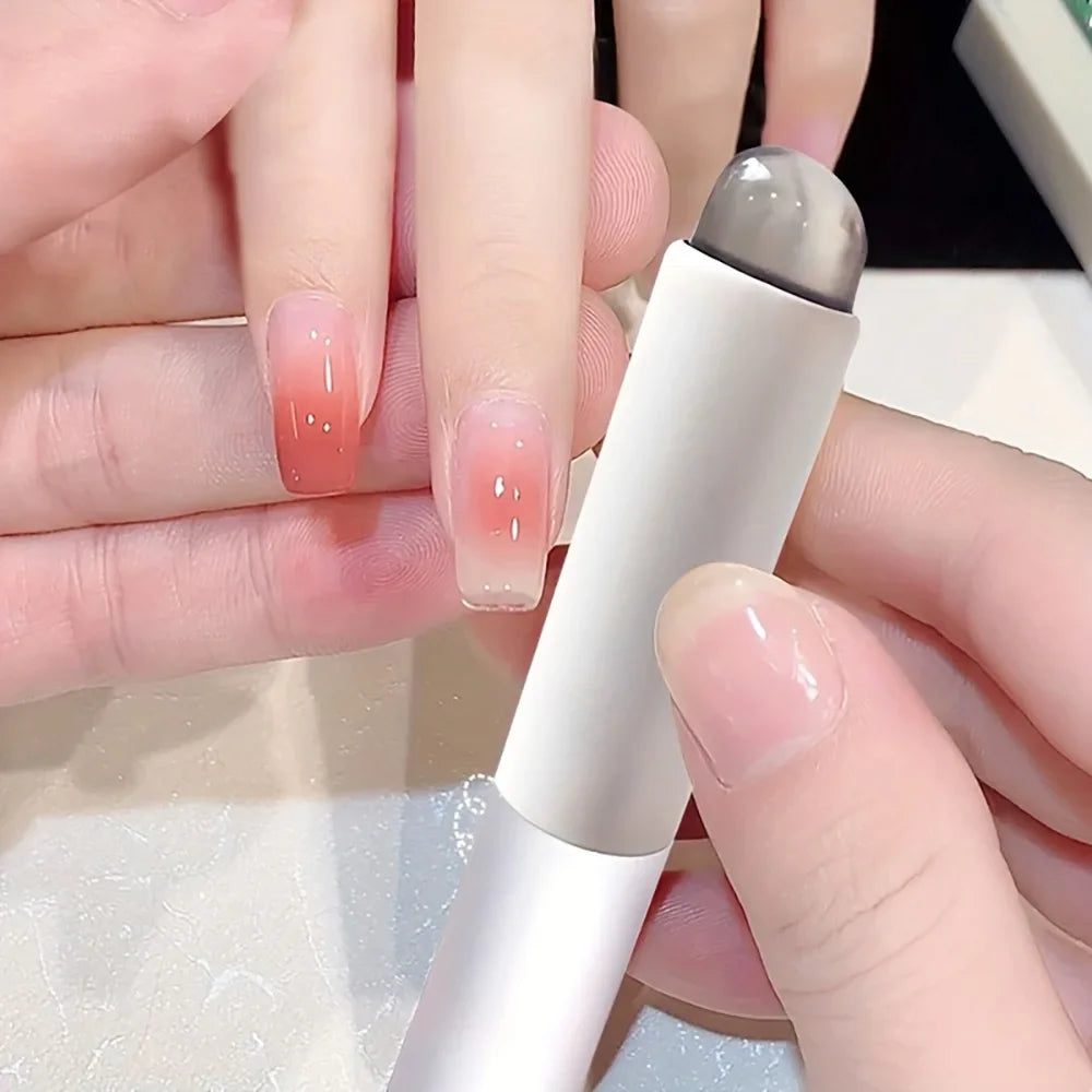 Silicone Nail Art Brush Round Head Gel Cuticle Care Tool