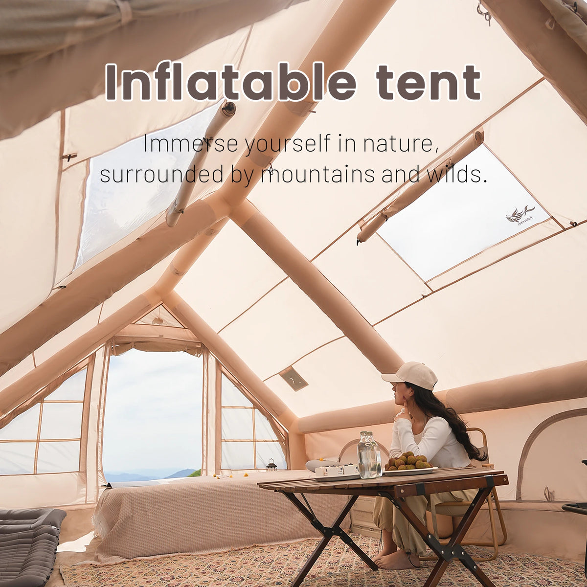 Pakicetus Inflatable Camping Tent With Skylight And Air Pump