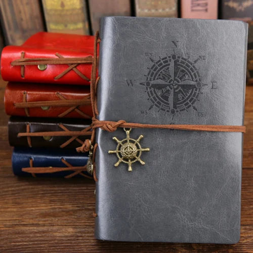 Vintage PU Leather Spiral Journal With Replaceable Pages