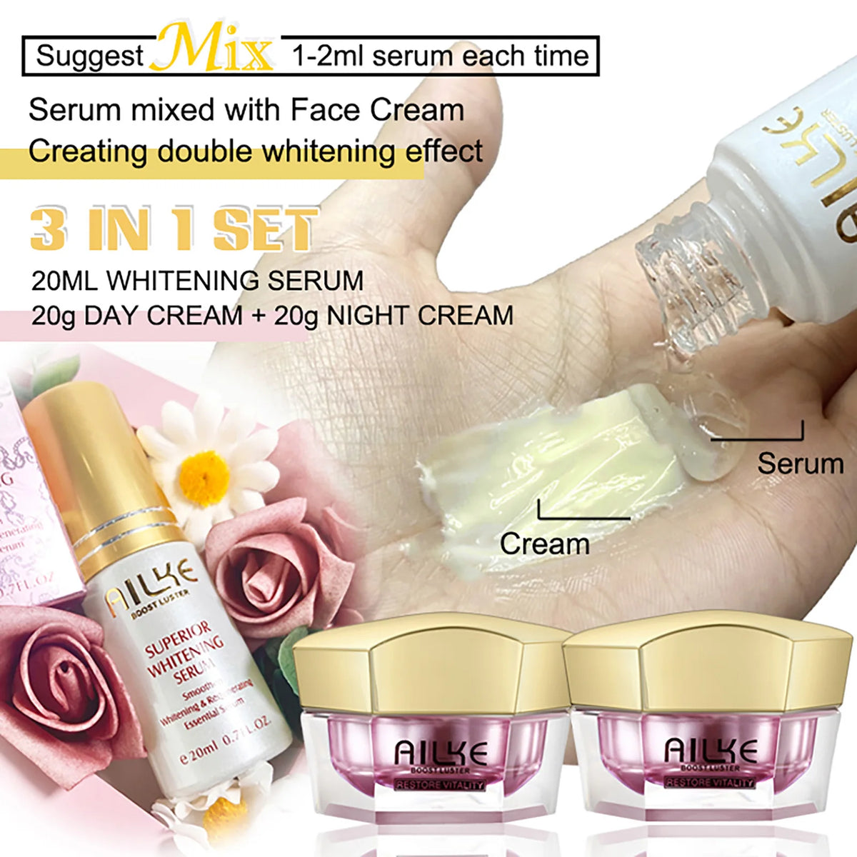 AILKE Brightening Facial Cream For Whitening And Skin Care