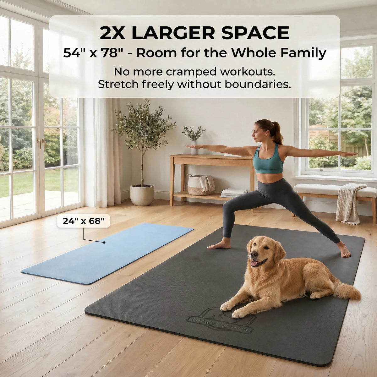 Hapbear Premium Dual Sided Non Slip TPE Fitness Mat