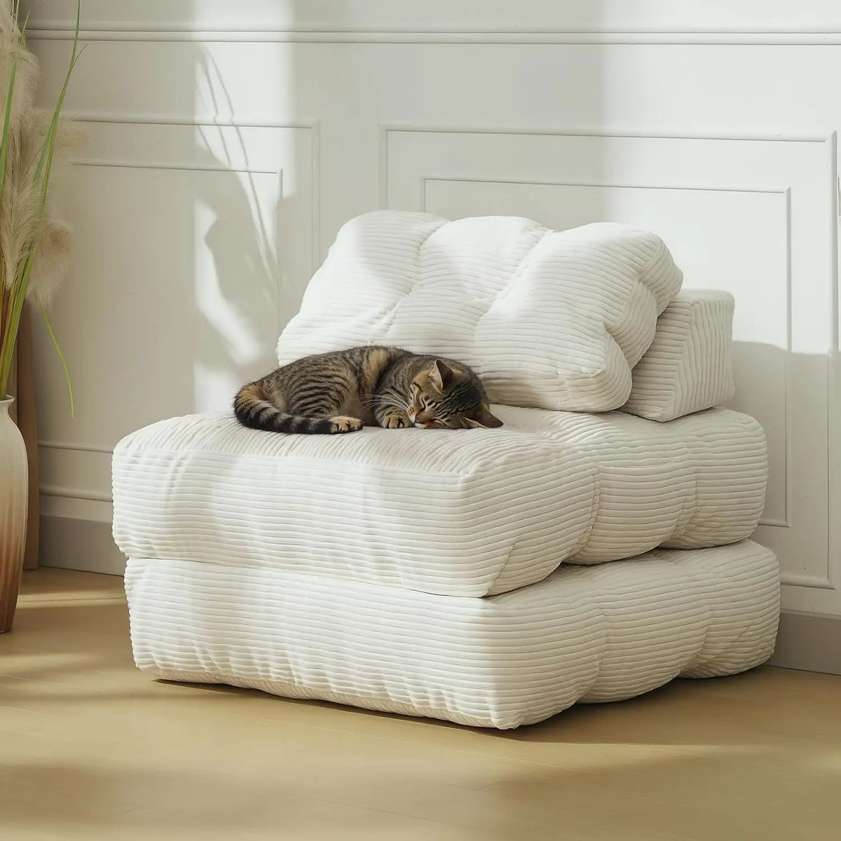 HiMISS Folding Sofa Bed Convertible Sleeper Chair With Pillow