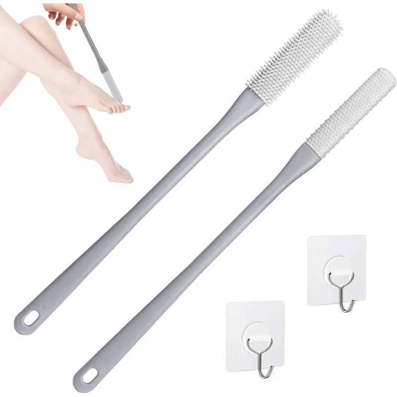Silicone Toe Cleaning Brushes With Long Handle For Foot Care