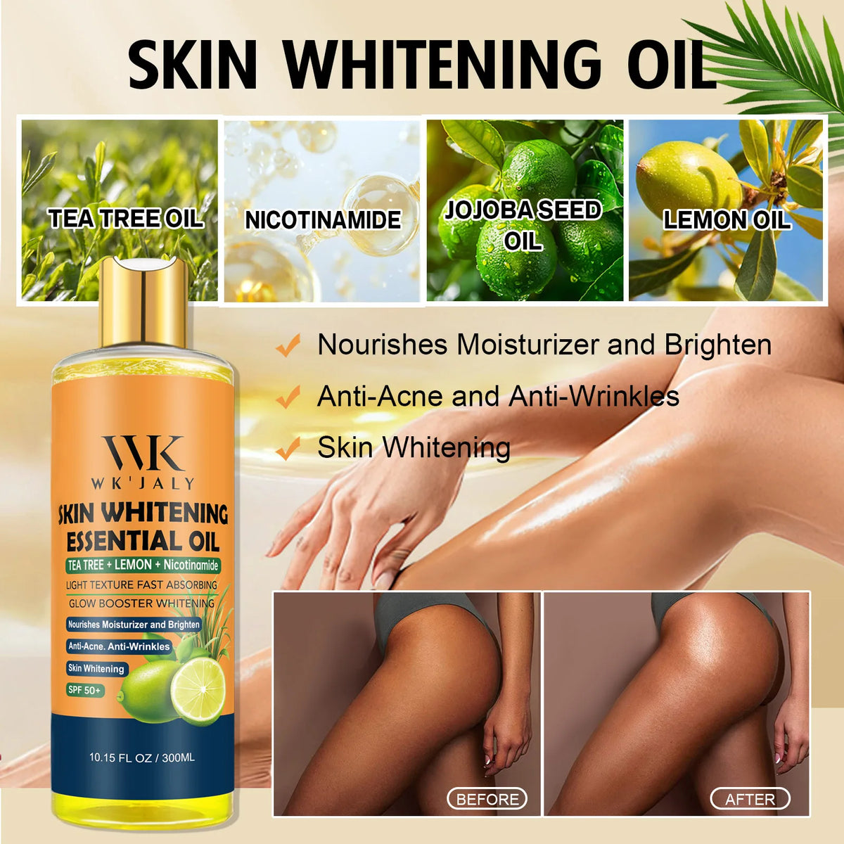WK JALY Lightening Body Oil For Deep Moisturizing Skin Care