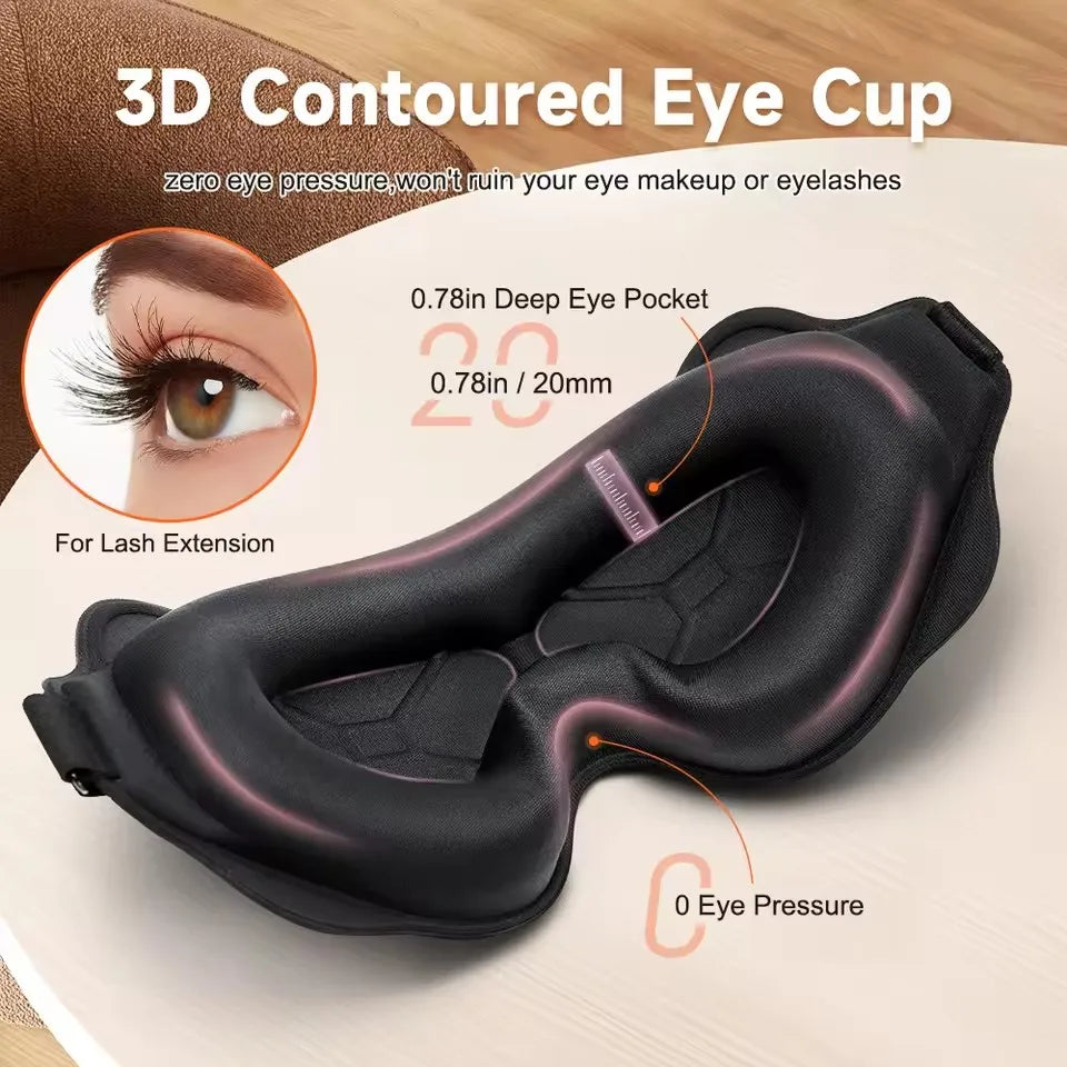 Professional 3D Contoured Sleep Eye Mask For Restful Nights
