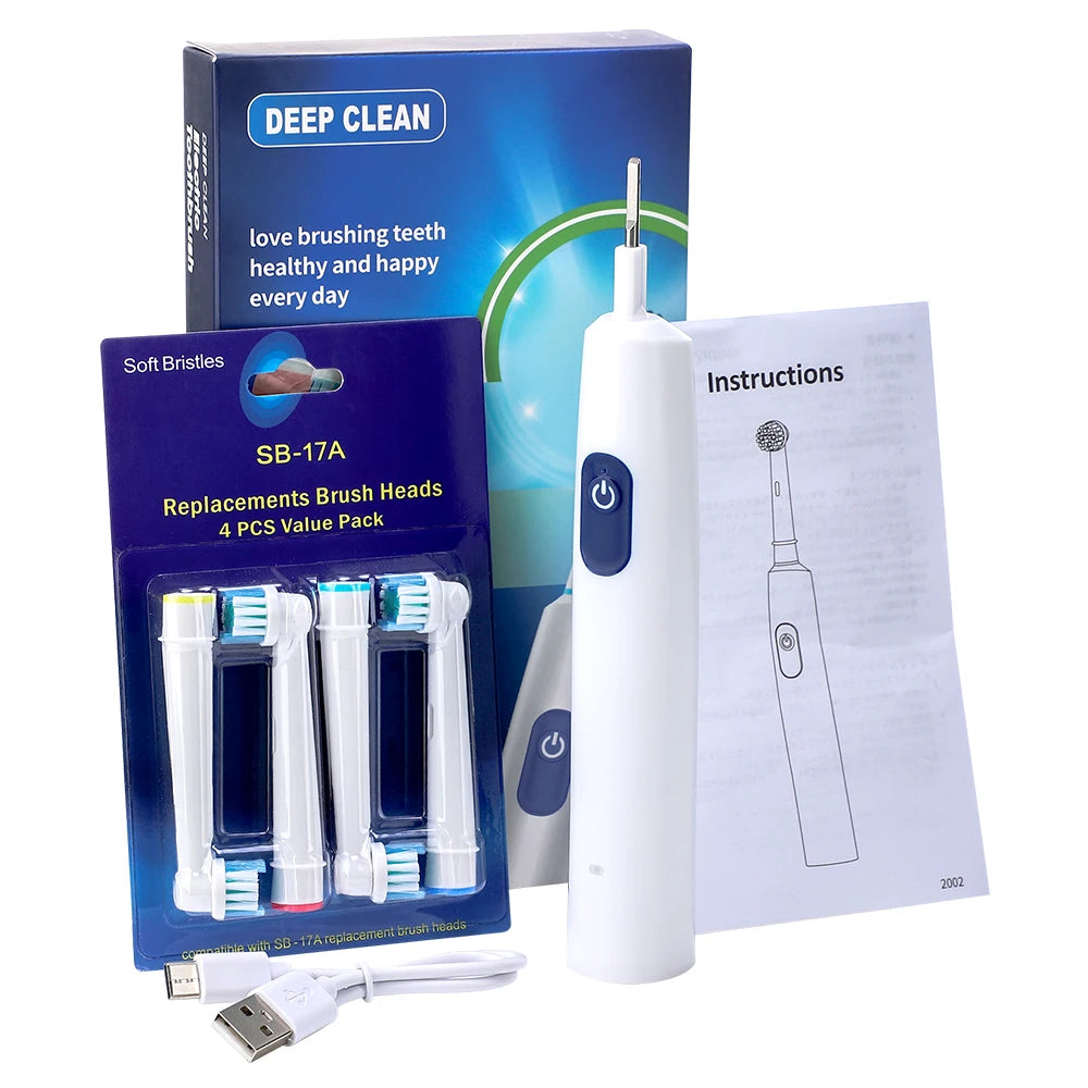 Afdeal Rechargeable Rotary Electric Toothbrush With Smart Timer