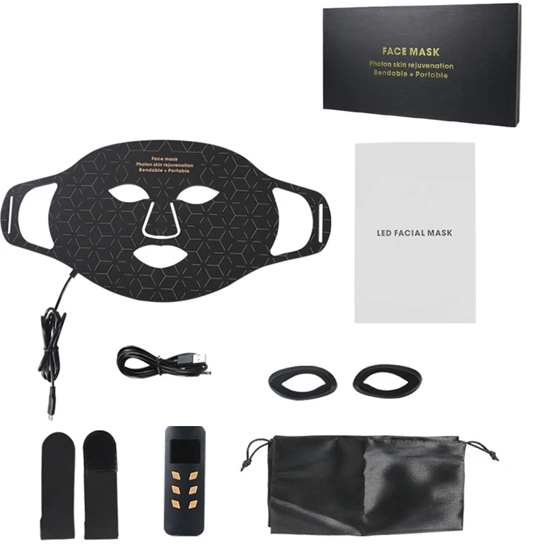 Portable LED Face Mask For Rejuvenation And Anti Aging Therapy