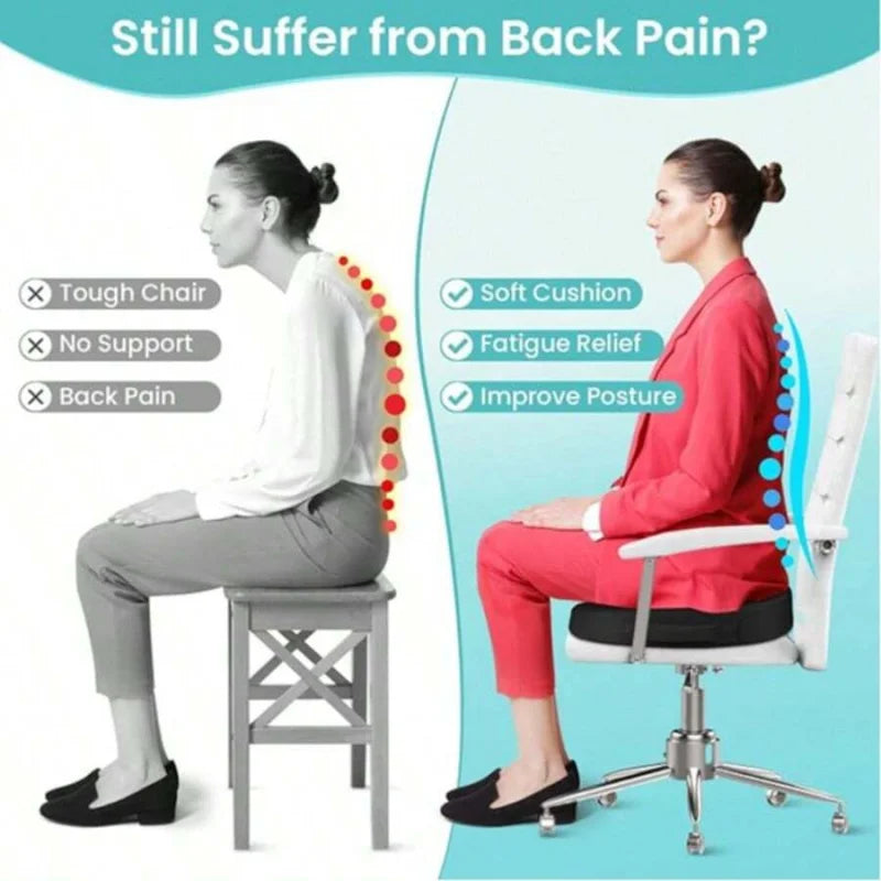 Ergonomic Gel Office Chair Cushion Sciatica Tailbone Pain Relief Breathable