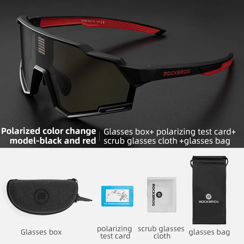 Rockbros Polarized Cycling Sunglasses With Switchable Lenses