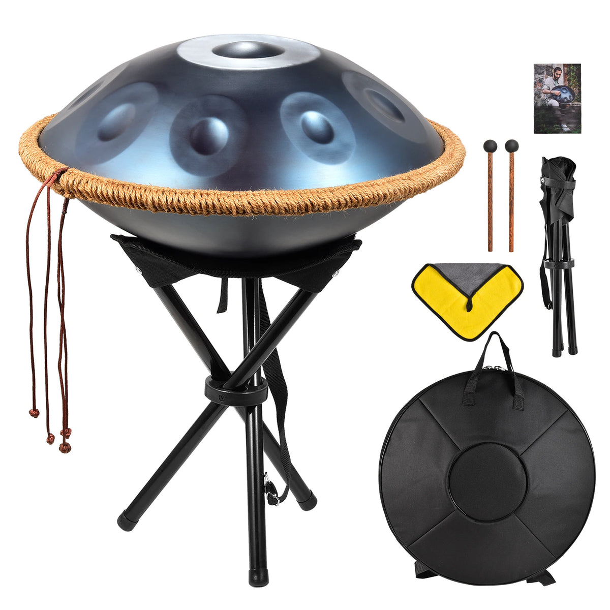 Portable G Minor Nine Note Handpan Drum For Meditation