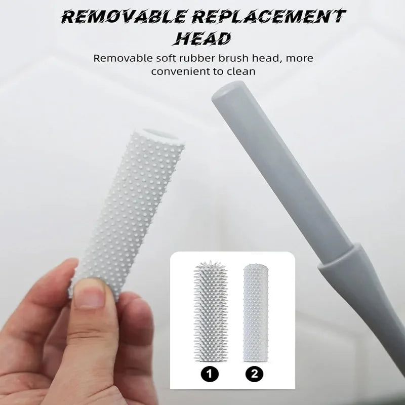 Silicone Toe Cleaning Brushes With Long Handle For Foot Care