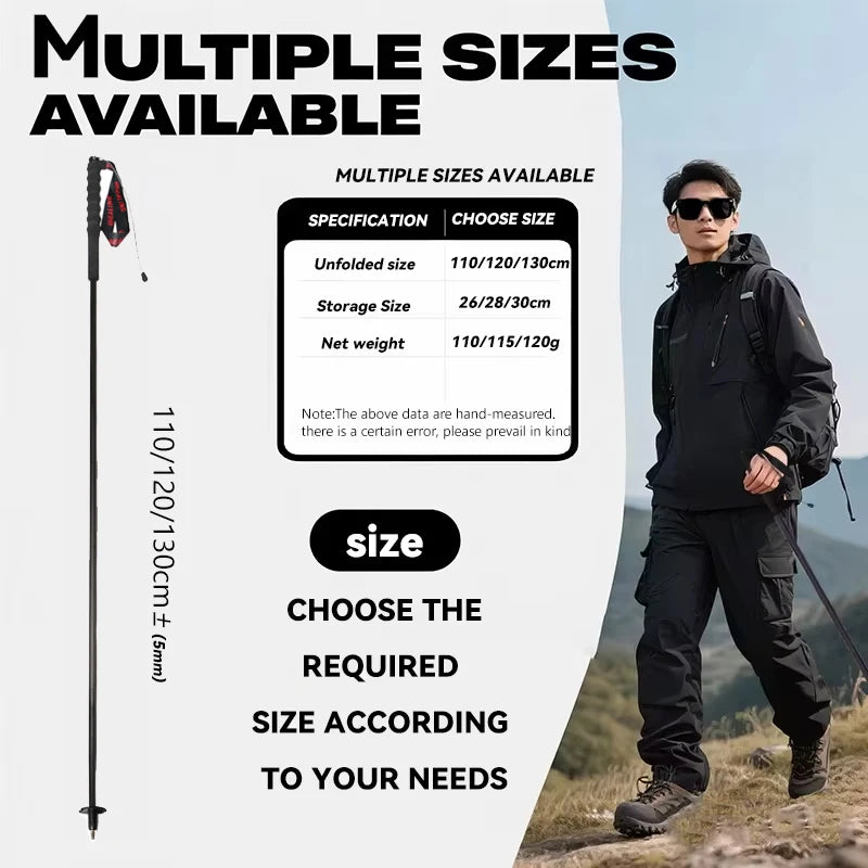 OKHEALING Carbon Fiber Trekking Poles With Antishock Eva Handles