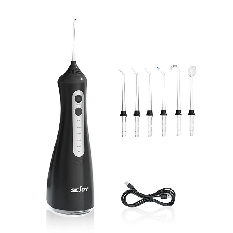SEJOY Portable Water Flosser Irrigator With Multiple Jet Tips