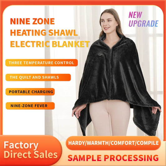 USB Heated Full Body Wearable Electric Seat Blanket Quick Heating