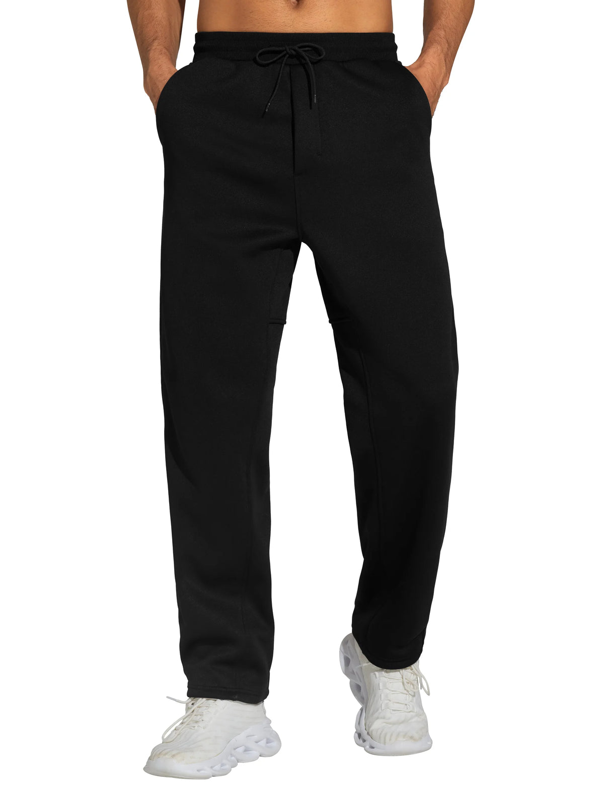 The Gym People Mens Baggy Fleece Drawstring Pocket Sweatpants