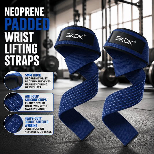 Neoprene Padded Lifting Straps For Weightlifting Gym