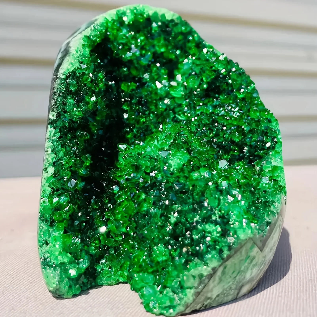 CrystalHola Sparkling Geode Cluster Polished Handcrafted Decor