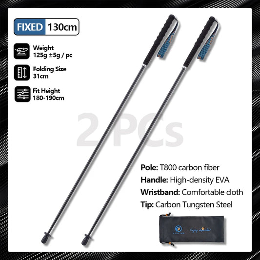 OKHEALING Lightweight Carbon Fiber Telescopic Trekking Poles
