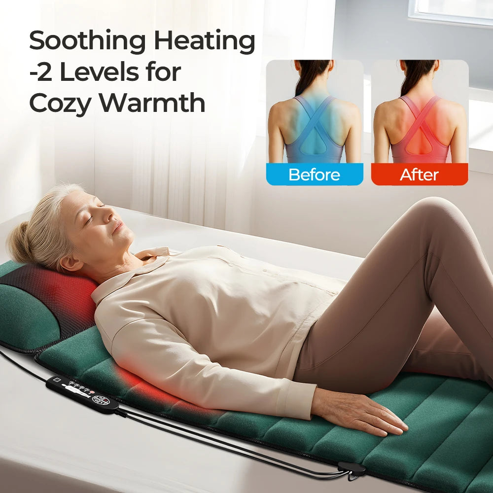 HomeMessa Detachable Full Body Vibration Massage Mat with 10 Motors