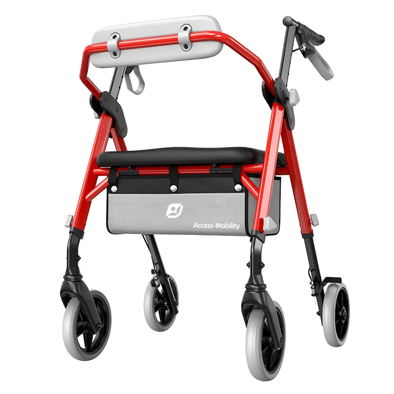Maidesite Ergonomic Rollator Walker With Seat And Backrest