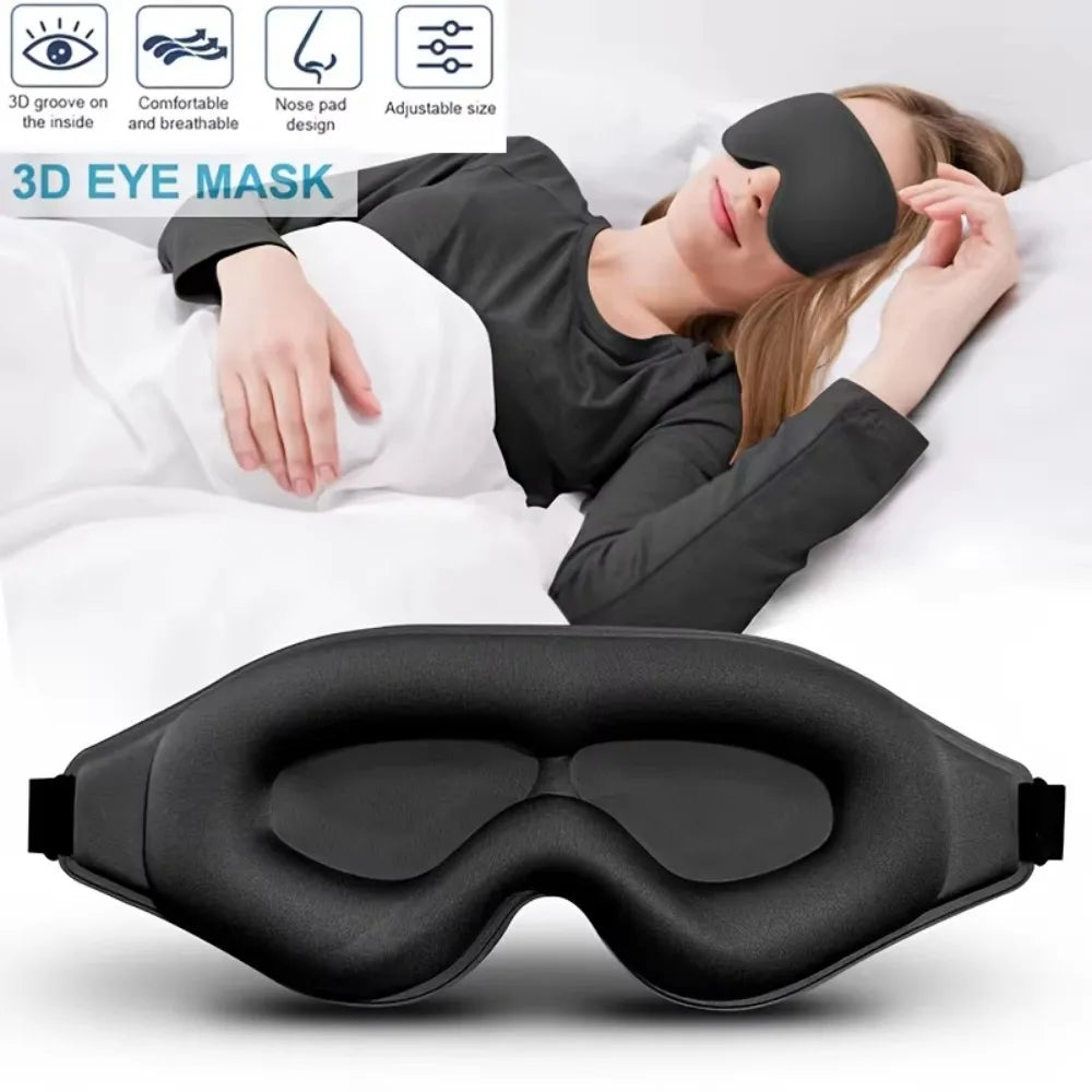 Breathable 3D Memory Foam Sleep Eye Mask With Adjustable Straps