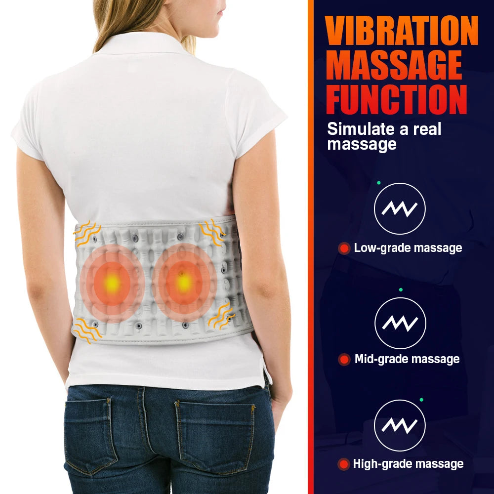 Hailicare Airbag Heating Vibration Massage Lumbar Support Belt