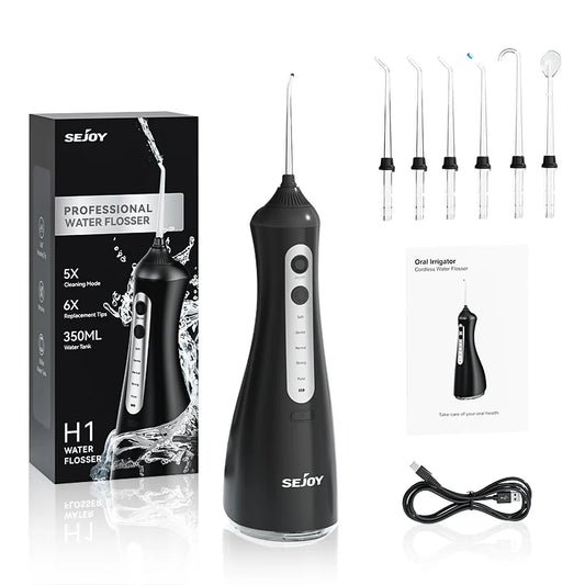 Sejoy Cordless Water Flosser With Six Jets For Daily Oral Hygiene