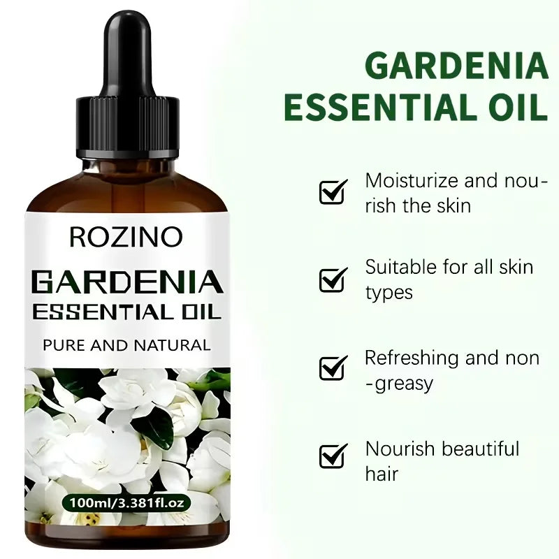 ROZINO Gardenia Essential Oil For Face Hair And Body Massage