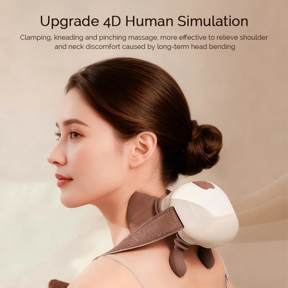 Foreverlily 4D Shiatsu Neck Back Massager With Heat Shawl