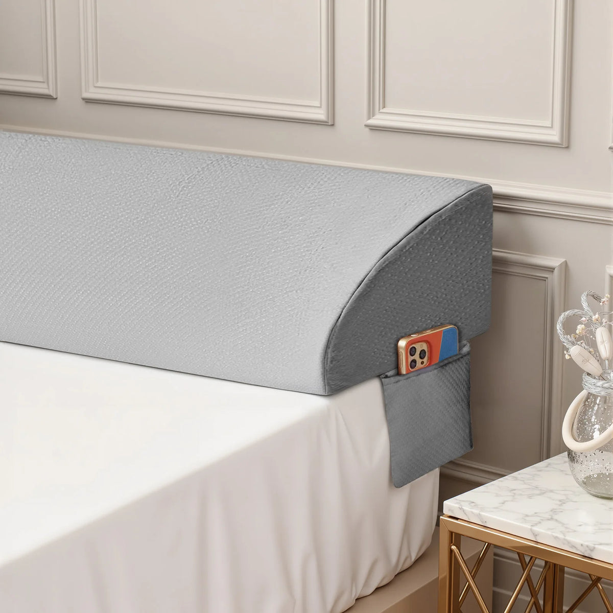 JHK Ergonomic Memory Foam Wedge Pillow With Cooling Washable Cover
