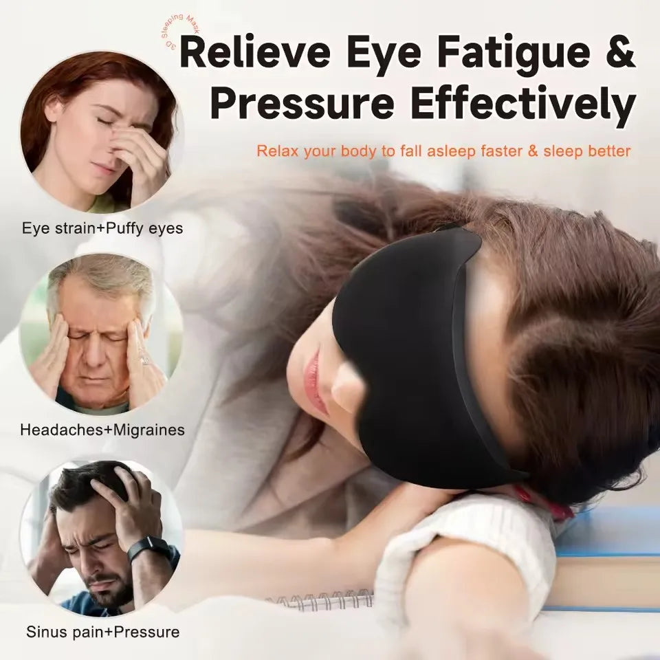 Professional 3D Contoured Sleep Eye Mask For Restful Nights