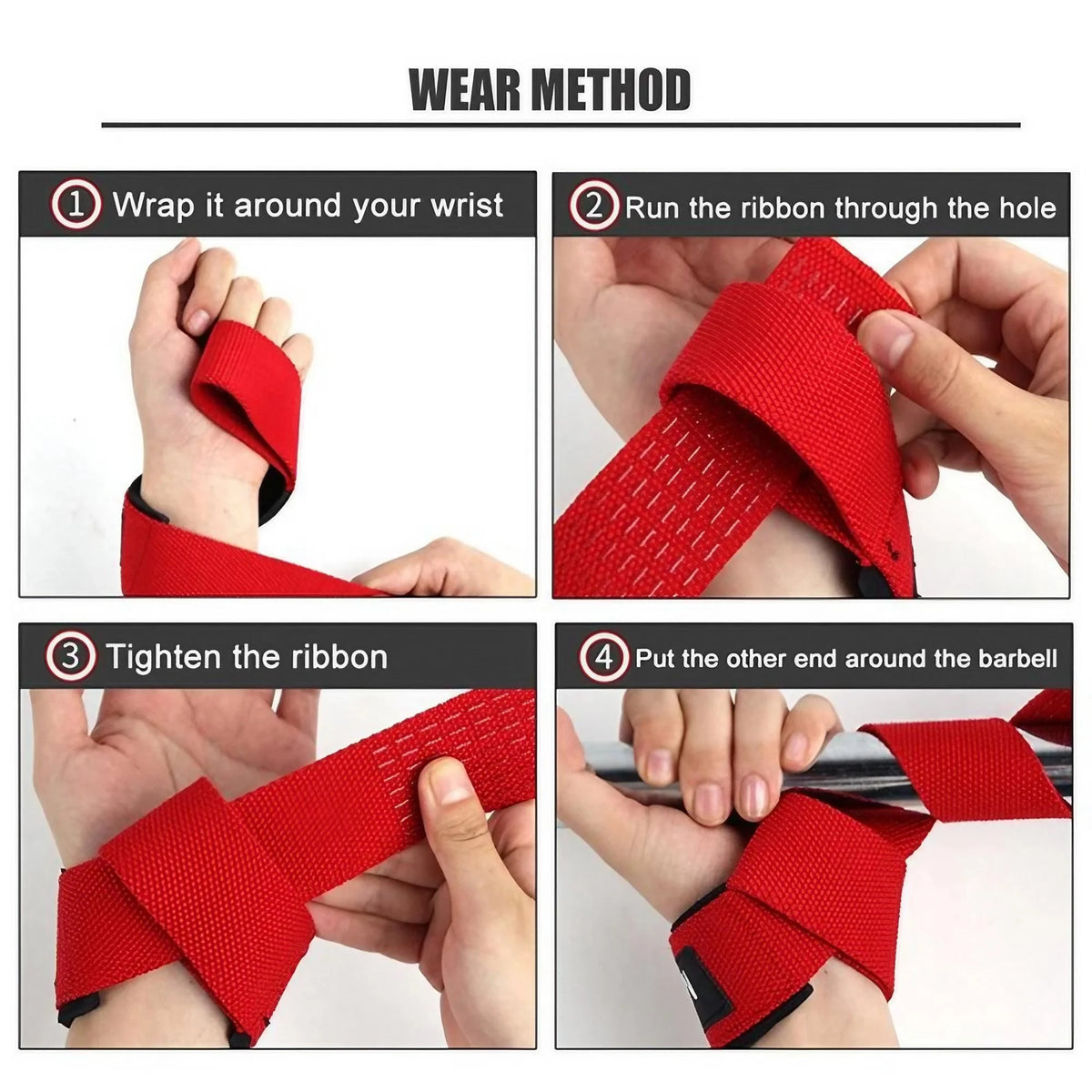 Neoprene Padded Lifting Straps For Weightlifting Gym