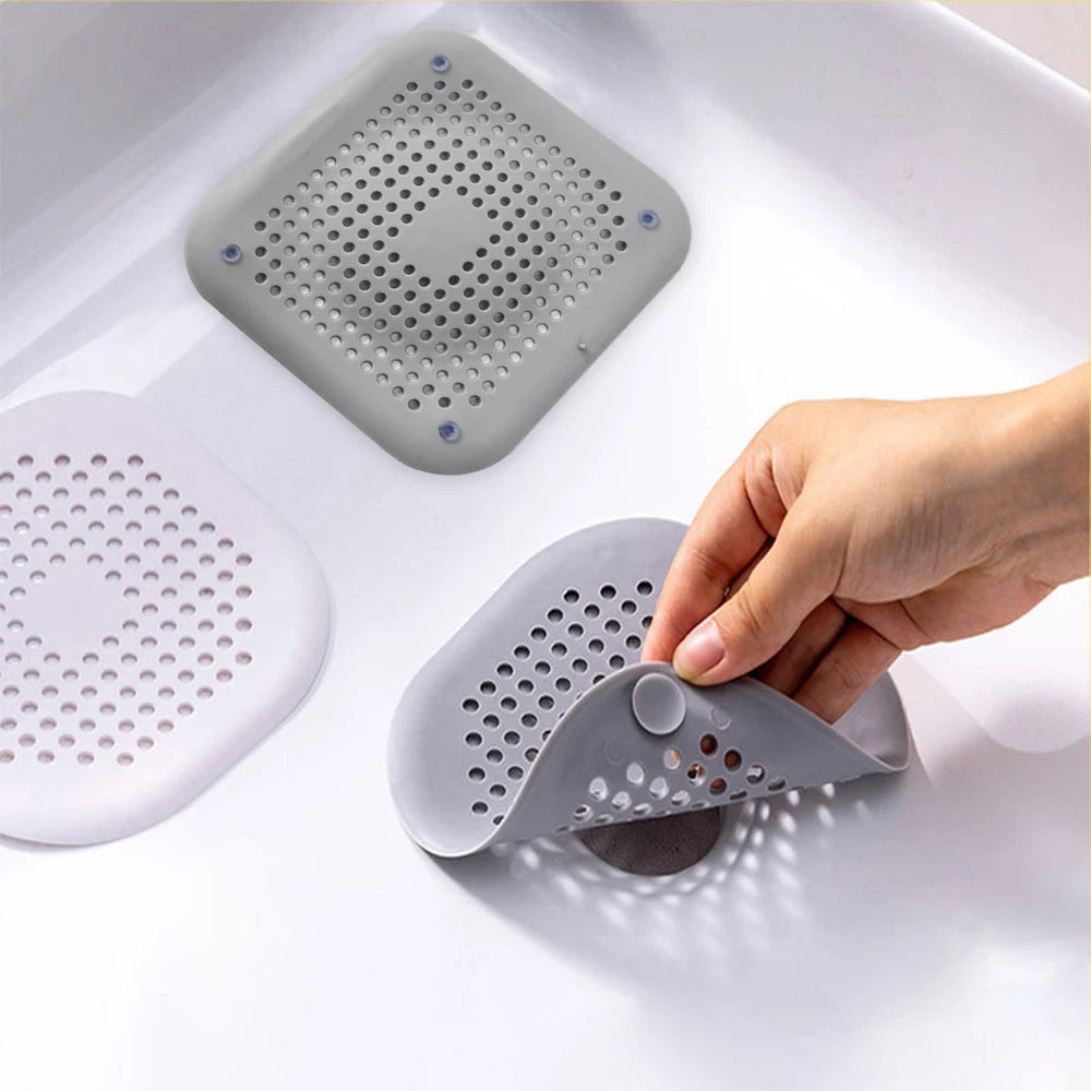 Silicone Hair Filter For Sink And Shower Drain Catcher Plug