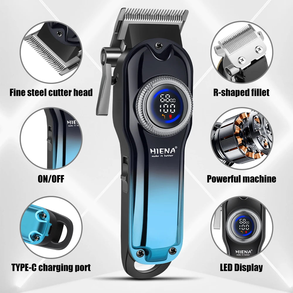 Hiena Professional Cordless Hair Clippers And Trimmer Kit