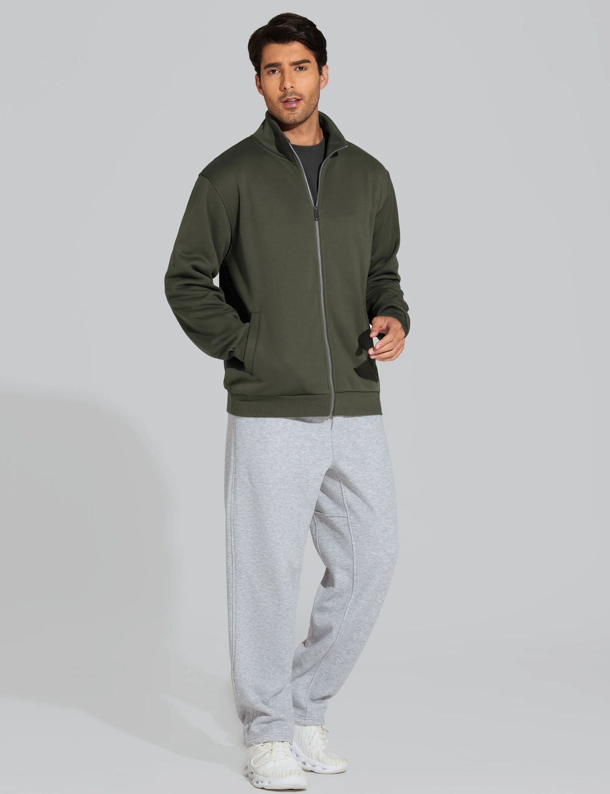 The Gym People Mens Baggy Fleece Drawstring Pocket Sweatpants