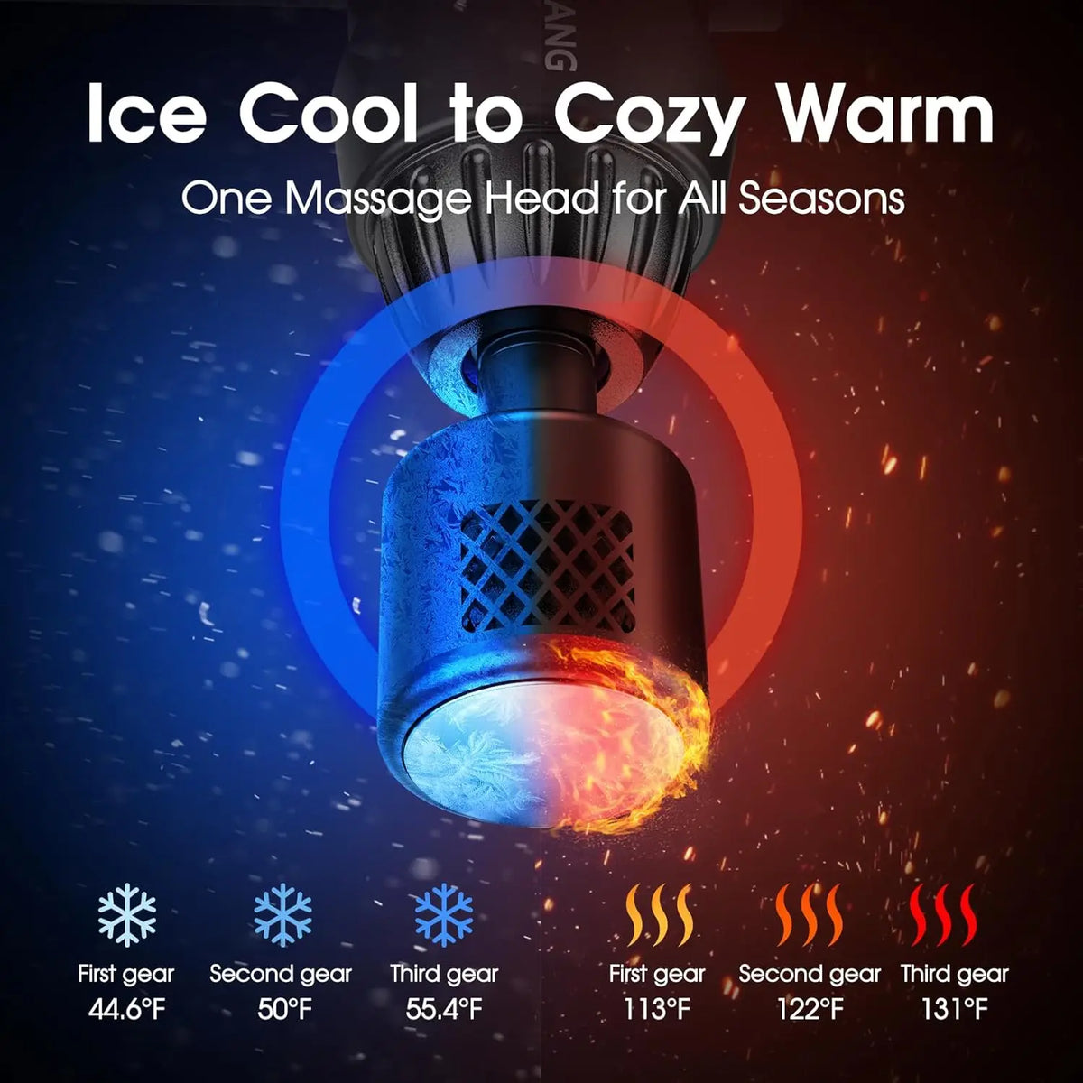 Lingteng Deep Tissue Percussion Massage Gun Hot And Cold Functions