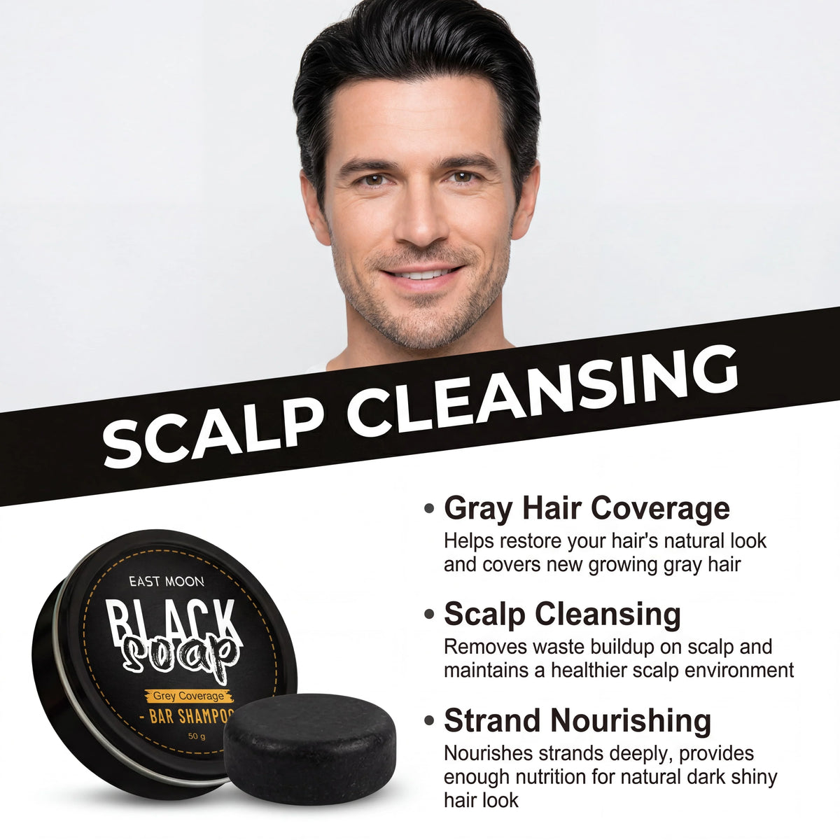 Natural Solid Shampoo Bar Restoring And Refreshing Vital Scalp Health