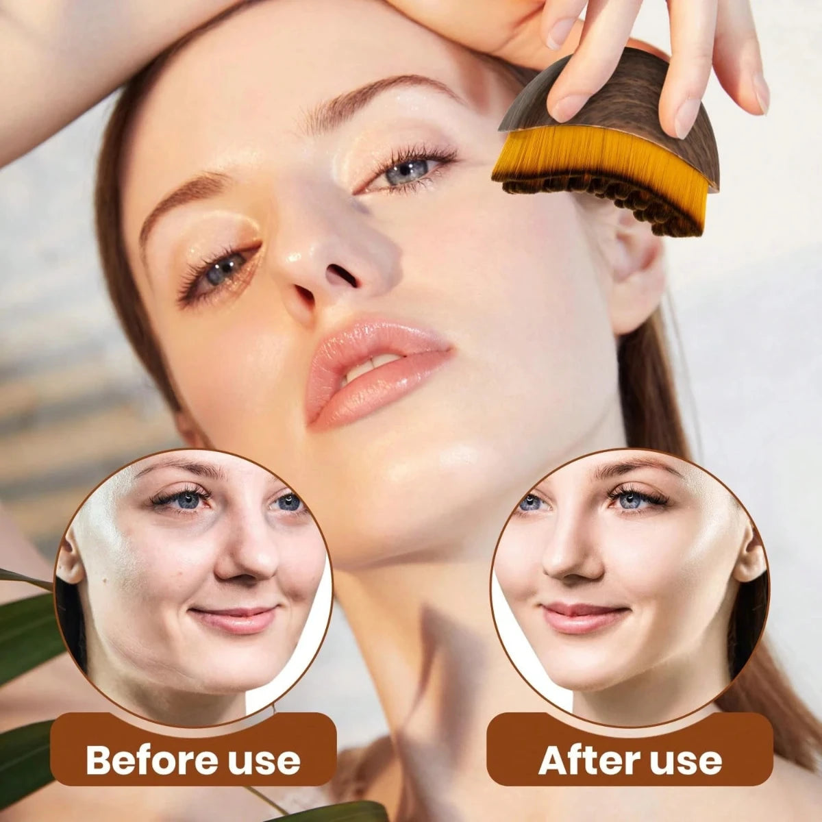Professional Lymphatic Face Sculpting Brush For Chin And Jawline