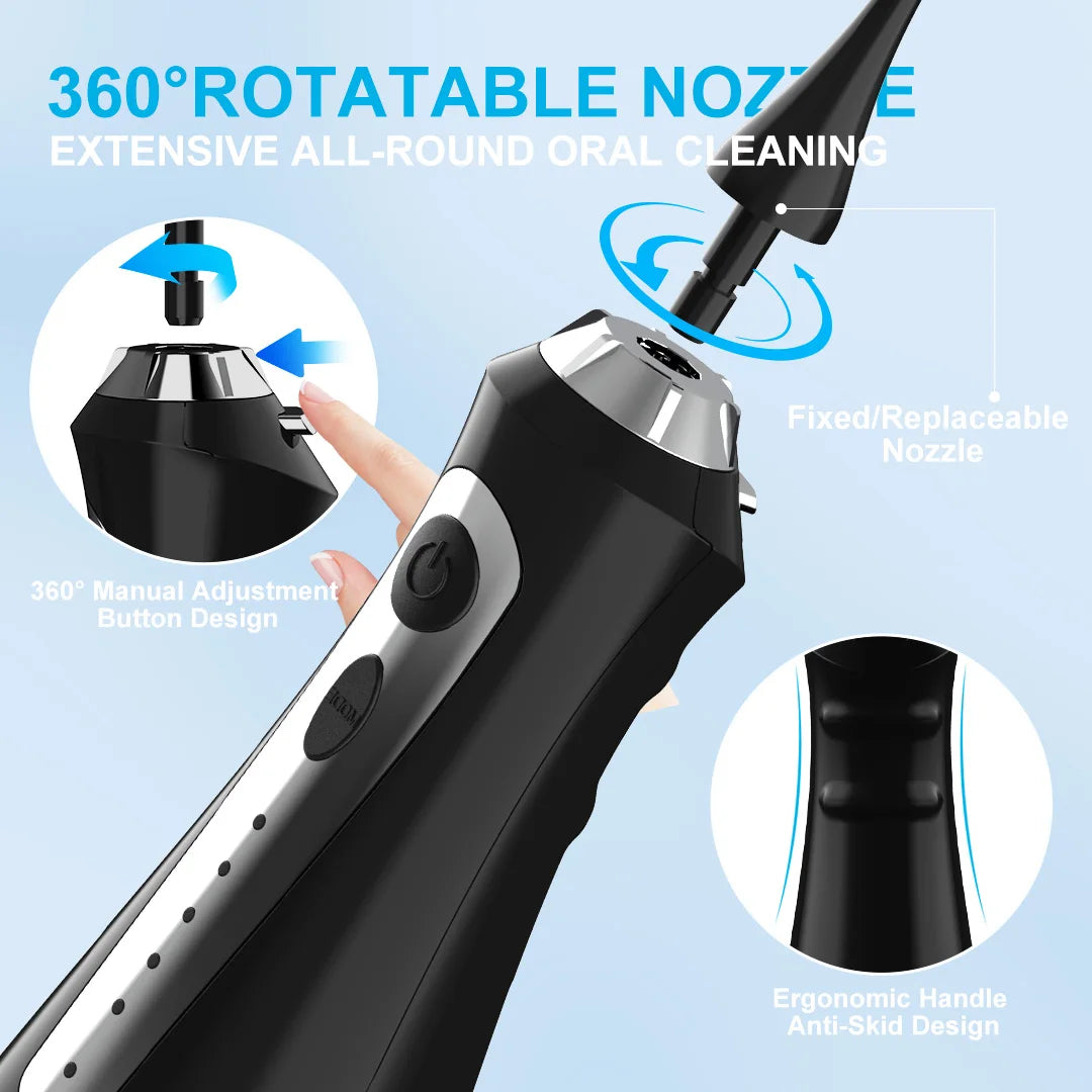 SEJOY Portable Water Flosser Irrigator With Multiple Jet Tips