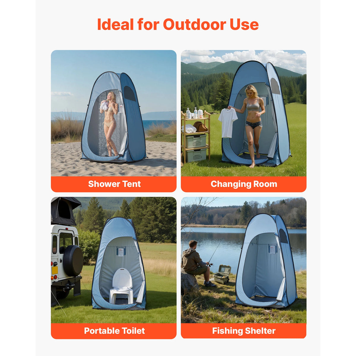 SucceBuy Portable Pop Up Shower Tent With Carry Bag