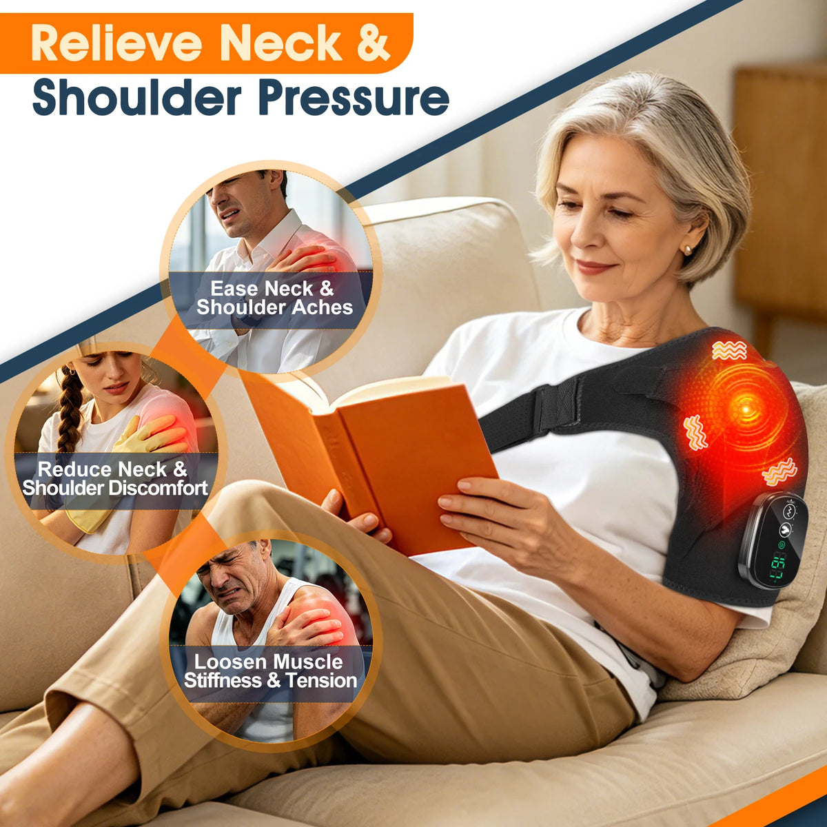 Hailicare Heated Electric Shoulder Massage Machine For Back