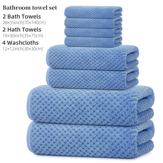 Premium 8 Piece Towel Set Soft Absorbent Machine Washable