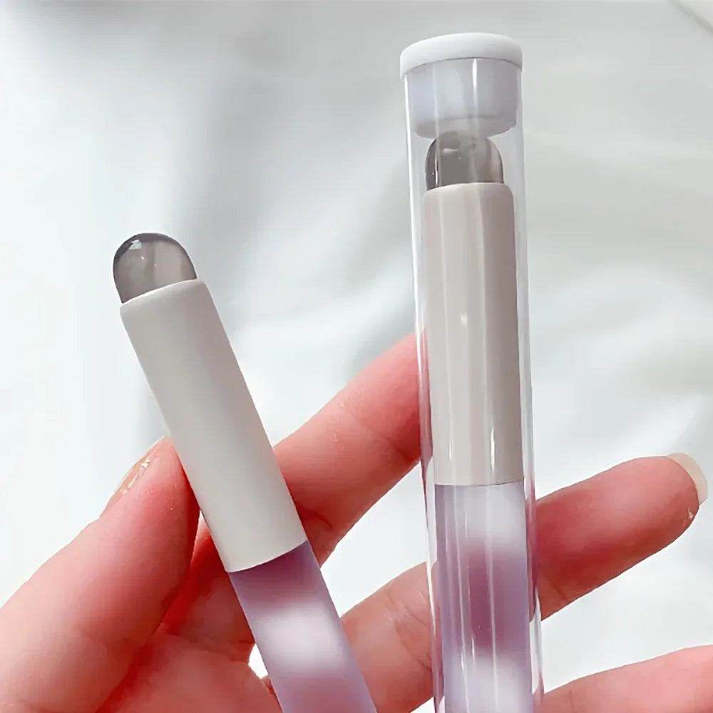 Silicone Nail Art Brush Round Head Gel Cuticle Care Tool
